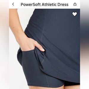 Women's power soft Athletic Dress with Shorts - Dark Blue Medium